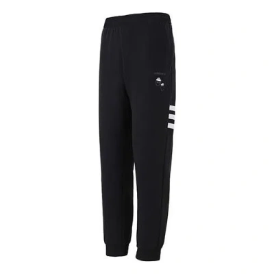 ADIDAS ORIGINALS Men's adidas neo Sw 3s Tp Stripe Webbing Knit Bundle Feet Sports Pants/Trousers/Joggers Black