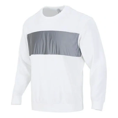 ADIDAS ORIGINALS Men's adidas neo Sw Irrd Swt Splicing Sports Round Neck Pullover White