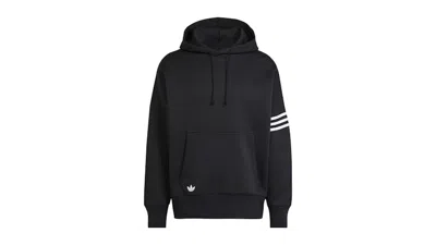 ADIDAS ORIGINALS MEN'S ADIDAS NEUCLASSICS HOODIE IN BLACK