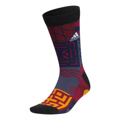 ADIDAS ORIGINALS Men's adidas New Year's Edition Printing Sports Mid-Top Socks Combined Pack Black