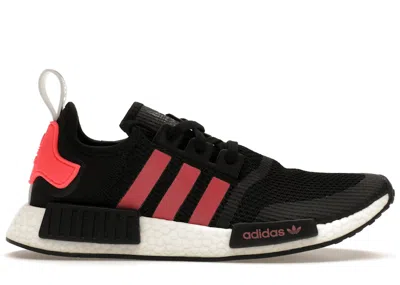 ADIDAS ORIGINALS MEN'S ADIDAS NMD R1 BLACK WHITE SNEAKERS IN CORE BLACK/SIGNAL PINK/CLOUD WHITE
