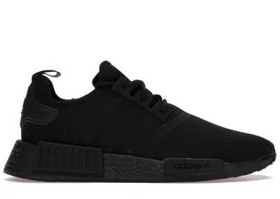 ADIDAS ORIGINALS MEN'S ADIDAS NMD R1 PRIMEBLUE TRIPLE BLACK SNEAKERS IN CORE BLACK
