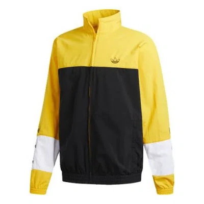 ADIDAS ORIGINALS Men's adidas originals Blocked Warm Up Yellow Black Colorblock 'Black Bold Gold'