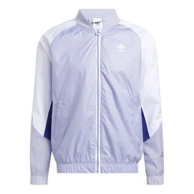 ADIDAS ORIGINALS Men's adidas originals Colorblock Windproof Sports Jacket Pink Purple