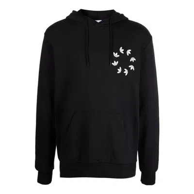 ADIDAS ORIGINALS Men's adidas originals Kangaroo Pocket Chest Logo Printing Hooded Long Sleeves Black