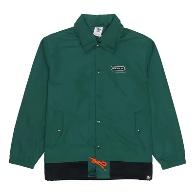 ADIDAS ORIGINALS Men's adidas originals Mr Windbreaker Double Layer Lapel Polar Fleece logo Sports Jacket Forest Gree