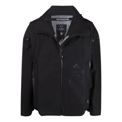 ADIDAS ORIGINALS Men's adidas originals Solid Color Logo Printing Zipper Stand Collar Sports Jacket Black