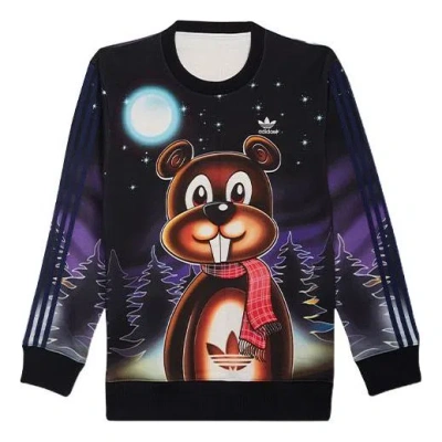 ADIDAS ORIGINALS Men's adidas originals x Kerwin Frost Crossover Cartoon Full Print Sports Round Neck Pullover