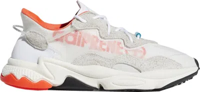 ADIDAS ORIGINALS MEN'S ADIDAS OZWEEGO BIG LOGO WHITE SNEAKERS IN FOOTWEAR WHITE/SOLAR RED/CRYSTAL WHITE