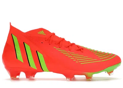 ADIDAS ORIGINALS MEN'S ADIDAS PREDATOR EDGE.1 FG SNEAKERS IN SOLAR RED/TEAM SOLAR GREEN/CORE BLACK
