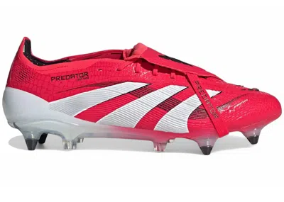 ADIDAS ORIGINALS MEN'S ADIDAS PREDATOR ELITE FOLDOVER TONGUE SG SNEAKERS IN LUCID RED/CLOUD WHITE/CORE BLACK