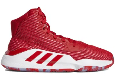 ADIDAS ORIGINALS MEN'S ADIDAS PRO BOUNCE 2019 SNEAKERS IN SCARELET RED/CLOUD WHITE