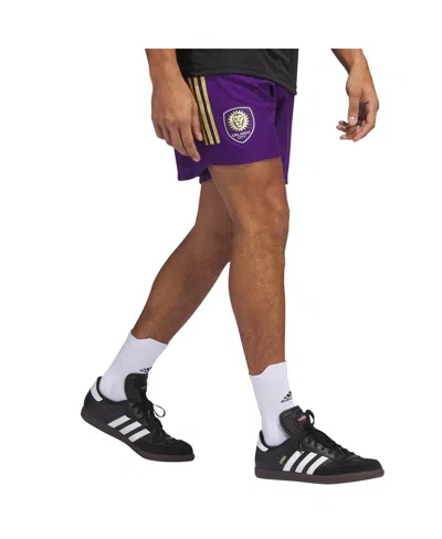 ADIDAS ORIGINALS MEN'S ADIDAS PURPLE ORLANDO CITY SC AEROREADY AUTHENTIC SHORTS