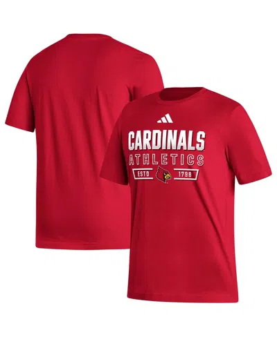 ADIDAS ORIGINALS MEN'S ADIDAS RED LOUISVILLE CARDINALS HEAD OF CLASS FRESH T-SHIRT