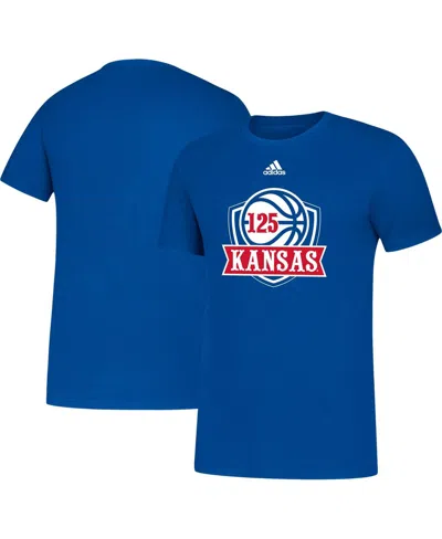 ADIDAS ORIGINALS MEN'S ADIDAS ROYAL KANSAS JAYHAWKS 125TH SEASON BASKETBALL AMPLIFIER T-SHIRT