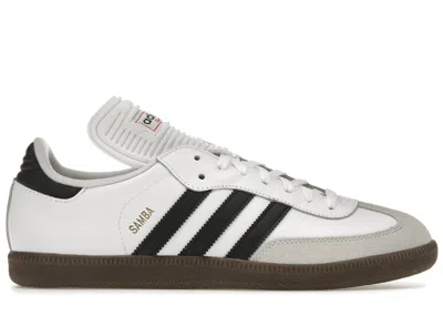 ADIDAS ORIGINALS MEN'S ADIDAS SAMBA CLASSIC WHITE SNEAKERS IN RUNNING WHITE/CORE BLACK
