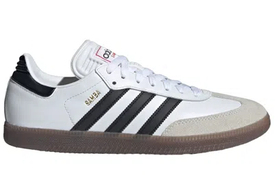 ADIDAS ORIGINALS MEN'S ADIDAS SAMBA INDOOR SNEAKERS IN CLOUD WHITE/CORE BLACK/VIVID RED