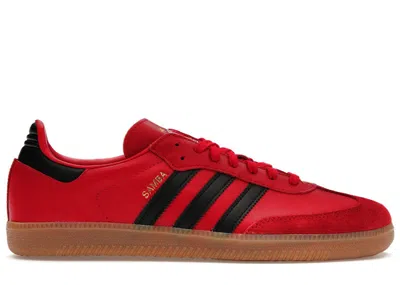 ADIDAS ORIGINALS MEN'S ADIDAS SAMBA TEAM BAYERN MUNICH SNEAKERS IN TEAM POWER RED/CORE BLACK/GUM