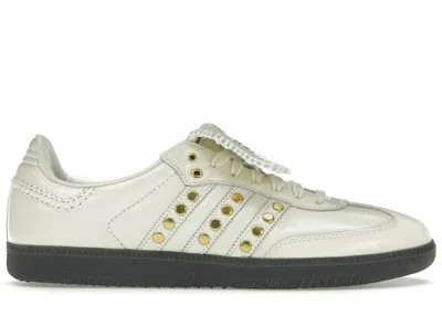 ADIDAS ORIGINALS MEN'S ADIDAS SAMBA WALES BONNER STUDDED PACK SNEAKERS IN CREAM WHITE/CORE BLACK