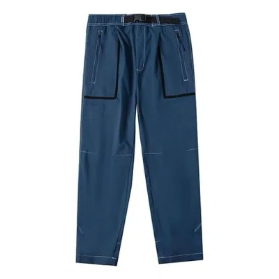ADIDAS ORIGINALS Men's adidas Solid Color Belt Woven Sports Pants/Trousers/Joggers Blue
