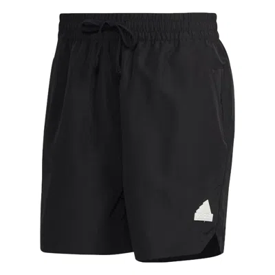 ADIDAS ORIGINALS Men's adidas Solid Color Casual Logo Straight Sports Shorts Black