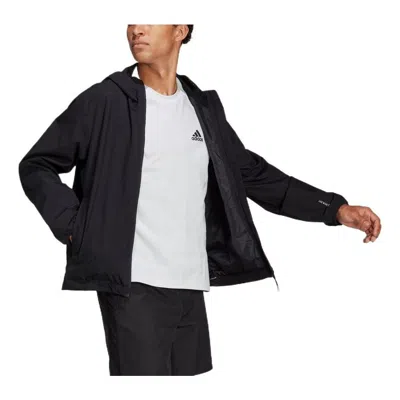 ADIDAS ORIGINALS Men's adidas Solid Color Logo Athleisure Casual Sports Hooded Jacket Black