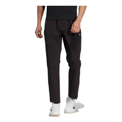 ADIDAS ORIGINALS Men's adidas Solid Color Small Logo Straight Sports Pants/Trousers/Joggers Black