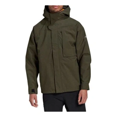 ADIDAS ORIGINALS Men's adidas Terrex Outdoor Stay Warm 3 In 1 Hooded Jacket Green