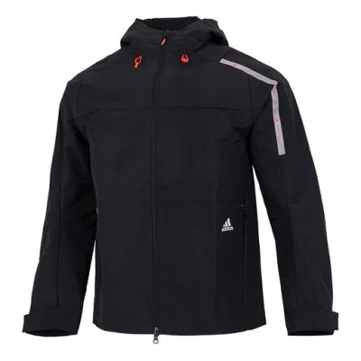 ADIDAS ORIGINALS Men's adidas Th Commmtek Wvjk Solid Color Athleisure Casual Sports Hooded Jacket Black