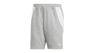 ADIDAS ORIGINALS MEN'S ADIDAS TIRO 24 SWEAT SHORTS IN MEDIUM GREY HEATHER/WHITE