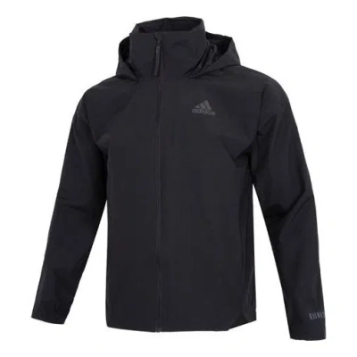 ADIDAS ORIGINALS Men's adidas Traveer Rr J Athleisure Casual Sports Woven Solid Color Logo Stripe Hooded Jacket Black