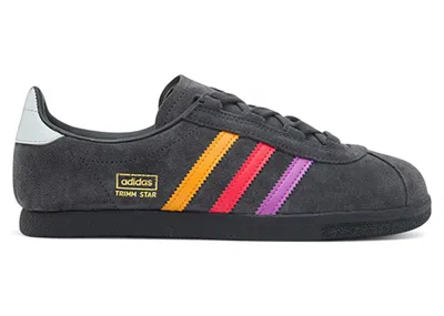 ADIDAS ORIGINALS MEN'S ADIDAS TRIMM STAR SIZE? VHS BLACK SNEAKERS IN CORE BLACK