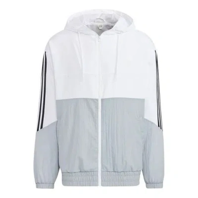 ADIDAS ORIGINALS Men's adidas U Util Wb 2 Athleisure Casual Sports Woven Color Block Splicing Stripe Jacket White