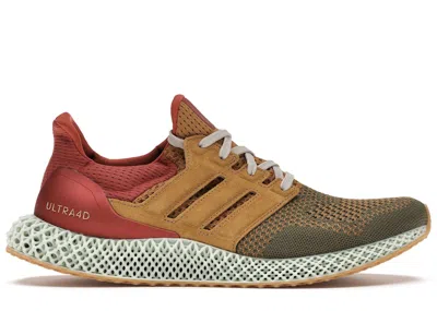 ADIDAS ORIGINALS MEN'S ADIDAS ULTRA 4D SOCIAL STATUS SNEAKERS IN GREEN/BROWN/ORANGE