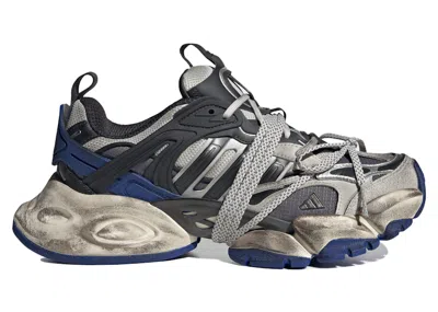 ADIDAS ORIGINALS MEN'S ADIDAS VENTO XLG DELUXE SNEAKERS IN GREY/BLUE