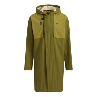 ADIDAS ORIGINALS Men's adidas Wj Longtex Jkt Sports Stylish Hooded Jacket Military Green