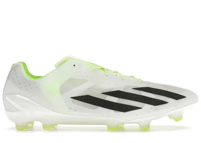 ADIDAS ORIGINALS MEN'S ADIDAS X CRAZYFAST+ FG SNEAKERS IN CLOUD WHITE/CORE BLACK/LUCID LEMON