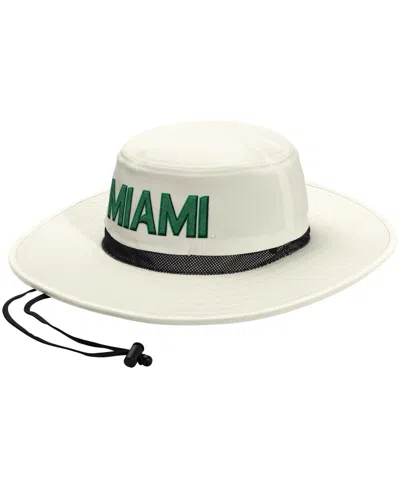ADIDAS ORIGINALS MEN'S AND WOMEN'S CREAM MIAMI HURRICANES WIDE BRIM BOONIE BUCKET HAT