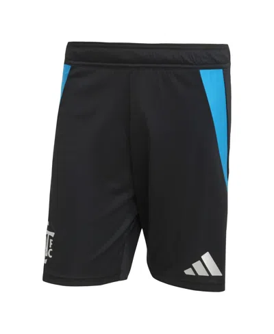 ADIDAS ORIGINALS MEN'S BLACK CHARLOTTE FC AWAY 2025 FORTRESS KIT AUTHENTIC SHORTS