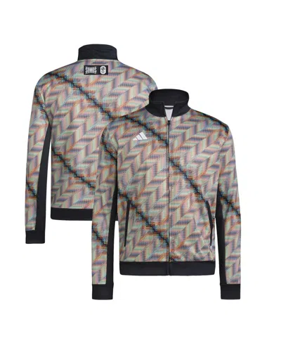 ADIDAS ORIGINALS MEN'S BLACK NASHVILLE SC 2024 HISPANIC HERITAGE FULL-ZIP TRACK JACKET