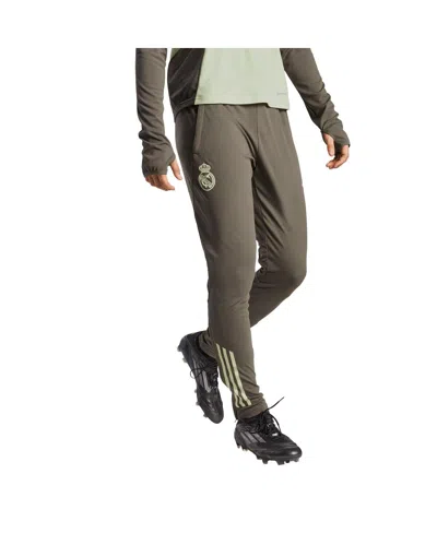 ADIDAS ORIGINALS MEN'S GRAY REAL MADRID 2025/26 AEROREADY TRAINING PANTS