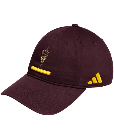 ADIDAS ORIGINALS MEN'S MAROON ARIZONA STATE SUN DEVILS LOCKER ROOM ADJUSTABLE SLOUCH HAT