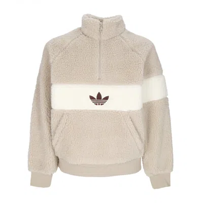 ADIDAS ORIGINALS MEN'S PULL-ON TEDDY WINTER FLEECE JACKET WONDER BEIGE