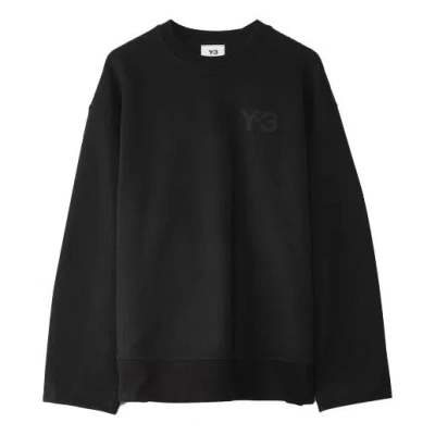 ADIDAS ORIGINALS Men's Y-3 Alphabet Logo Loose Round Neck Black