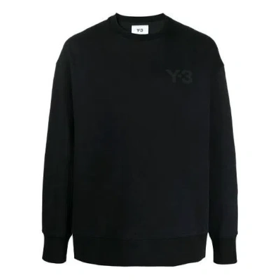 ADIDAS ORIGINALS Men's Y-3 SS21 Logo Round Neck Pullover Black