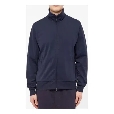 ADIDAS ORIGINALS Men's Y-3 Stand Collar Long Sleeves Casual Zipper Jacket Navy Blue