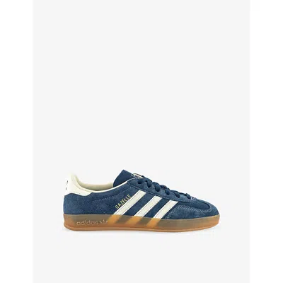 ADIDAS ORIGINALS MENS NIGHT INDIGO OFFWHIT GAZELLE INDOOR SUEDE TRAINERS EUR 39 / 5 UK