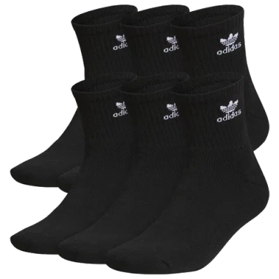 ADIDAS ORIGINALS MENS ADIDAS ORIGINALS TREFOIL 6-PACK QUARTER SOCKS