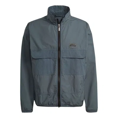 ADIDAS ORIGINALS adidas originals MENS Fashion TT Athletic Sports Stand Collar Jacket Blue