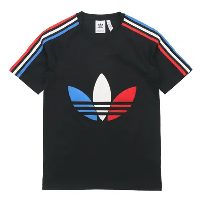 ADIDAS ORIGINALS adidas originals MENS Tricol Logo Printed Crew Neck Short Sleeve Black